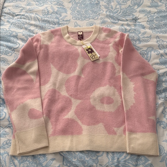 Marimekko Aukio Unikko Cashmere Pullover Sweater - Size XL - Picture 6 of 9